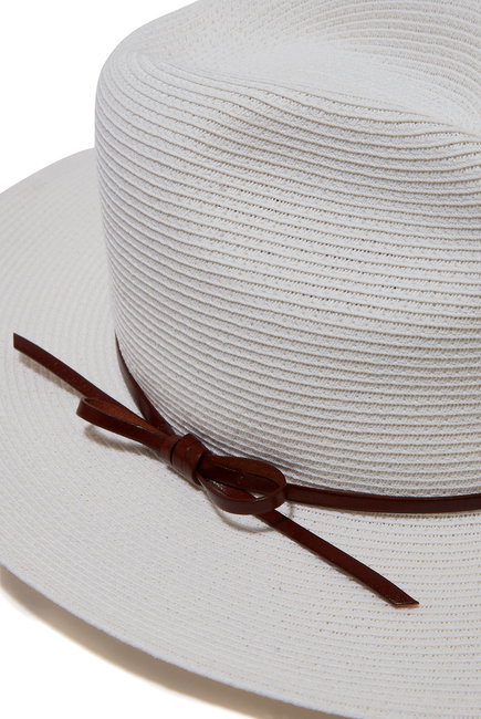 Fedora Hat with Leather Ribbon